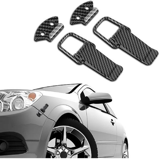2PCS Car Bumper Clips, Bumper Quick Release, Front Rear Bumper Fastener Kit, Durable Carbon Fiber Car Bumper Security Hook Lock Clips, Universal Car