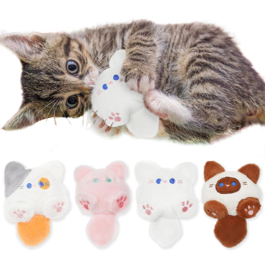 Cat catnip cute cat cat play chew popular cat cat toys stuffed solitary play plaque lack of exercise relief stress durable and harmless color 4