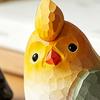 Hand-Carved Bird Sculpture Solid Wood Ornaments Miniature Desk Decor for Home Study Office Room Cute Gift for Bird Lovers