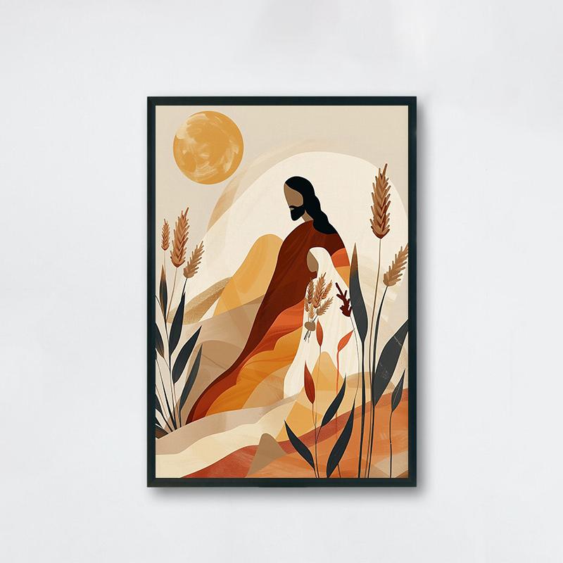 Boho Christ Art Poster Boho Christian Bible Verse Prints Canvas Painting Jesus Wall Art Pictures Home Room Modern Decoration