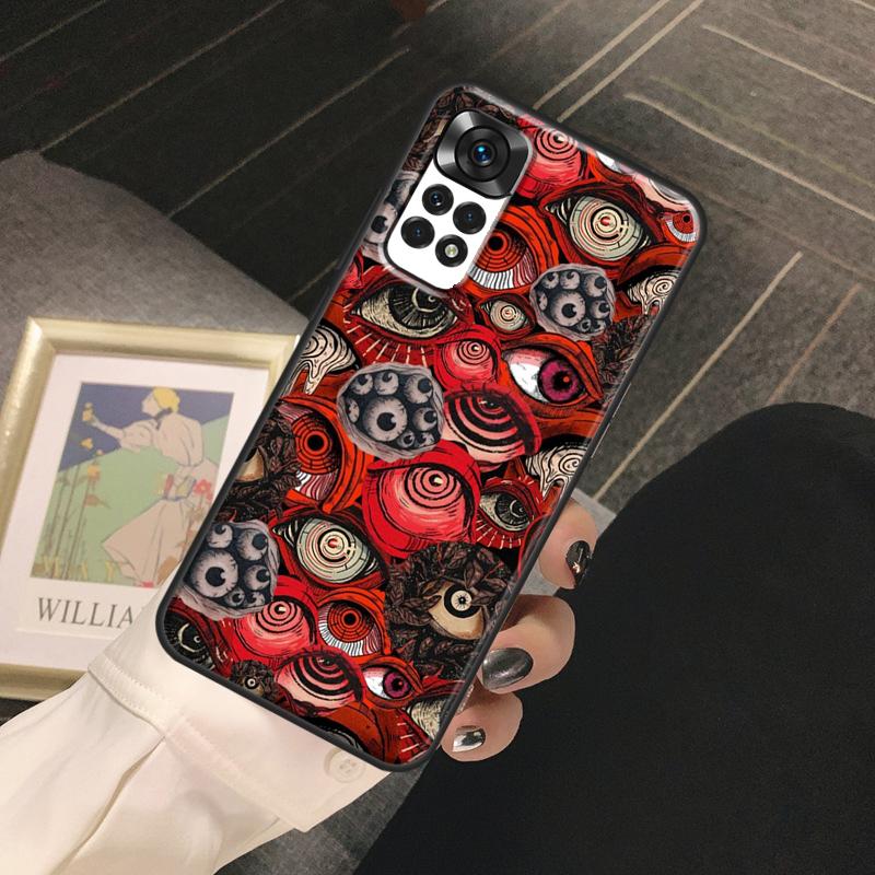 Scary Face Eyes Smiley Funda For Xiaomi Redmi Note 14 Pro 9 10 11 12 13 Pro 10S 11S 12S Redmi 13C 10C 12C 14C Case