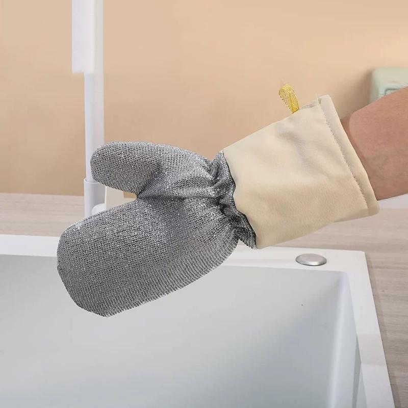 Dishwashing Gloves Silver Fiber Dish Washing Gloves Heat-resistant Kitchen Cleaning Gloves