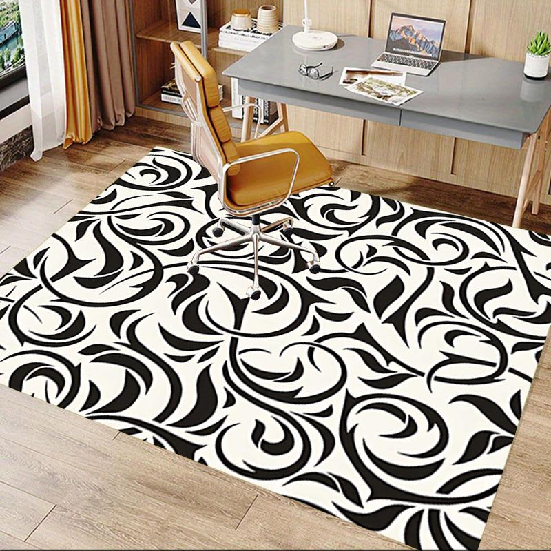 1PC Floral Pattern Non-Slip Floor Carpet Compatible for Office&Living Room&Dining room - Flat-Weave Machine- Soft & Pattern-E308