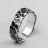 Muži Otevřený prsten Čirá textura Vzor popraskané šperky Doplňky Temperament Retro Prsten ze slitiny Šperky Banket Oblečení Doplňky Narozeninový dárek