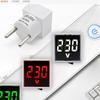 EU Plug Test Indicator Light Voltmeter 50-500V Car Motorcycle Detector Durable Digital Voltmeter