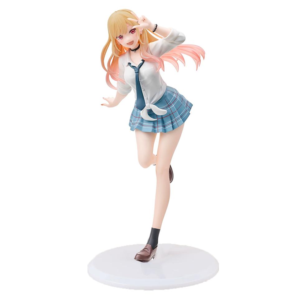 18CM Anime My Dress Up Darling Kitagawa Marin Figure School Uniform Dress Up Standing Model Toy Gift Action Figure For Kids