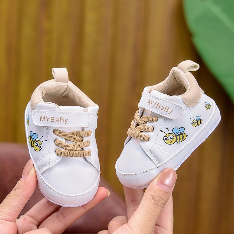 Miękkie buty sportowe dla niemowląt (0-12 miesięcy) - Białe Sneakersy do Chodzenia