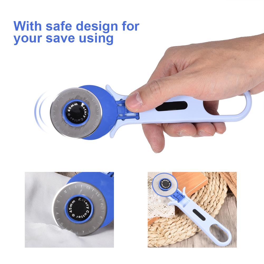 Roller Round Rotary Cutter Knife Cloth Tool Craft Tools Sewing Accessories Blue 45mm