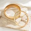 2Pcs/Set Punk Classic Gold Color Wide Bangles for Women Exaggerated Heavy Metal Big Bracelet Luxury Wedding Jewelry Accessories