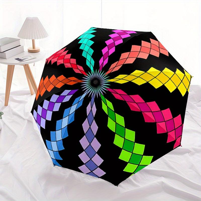 1pc Colorful Sphere Automatic Opening/closing umbrella, Reinforced 8-Rib Construction, Compact Travel Umbrella yy250808169