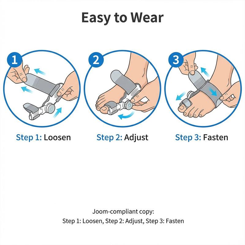 Hallux Valgus Pain Relief Splint - Professional Big Toe Straightener & Bunion Corrector for Men and Women (Foot Care Tool)