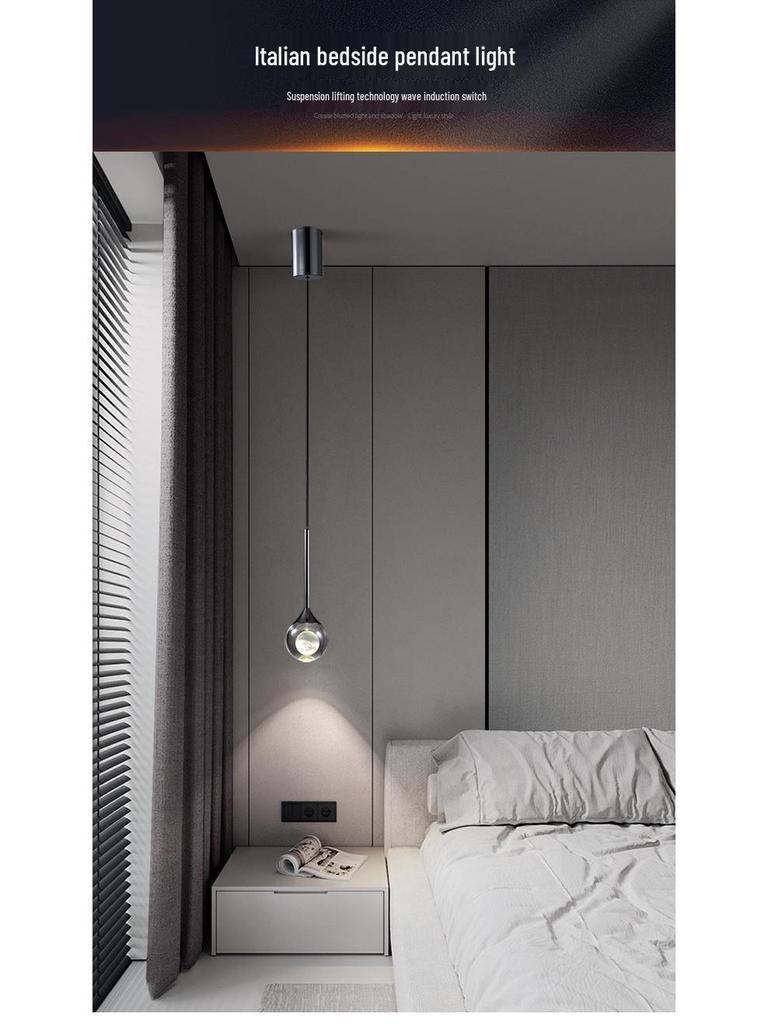 Adjustable Italian Minimalist LED Pendant Light for Bedroom or Entryway