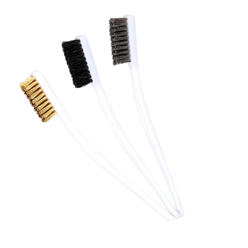 3 Pcs Industrial Toothbrush Wire Motor Door Window Rust Remove Stainless Steel Metal Bristle Anti Static Scratch