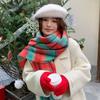 Christmas scarf winter women's high-end sense new versatile student green red scarf men's new gift