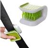 Car Seat Belt Cleaning Brush, U-Shaped Auto Interior Washing Brush With Double-Sided Bristles, Closeable Safety Belt Bristle Scrubber Cutlery Cleaner
