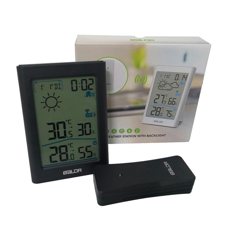  Wireless Weather Forecast In/Outdoor Thermometer Hygrometer Big Screen Home Weather Station Digital Alarm Clock Sensor