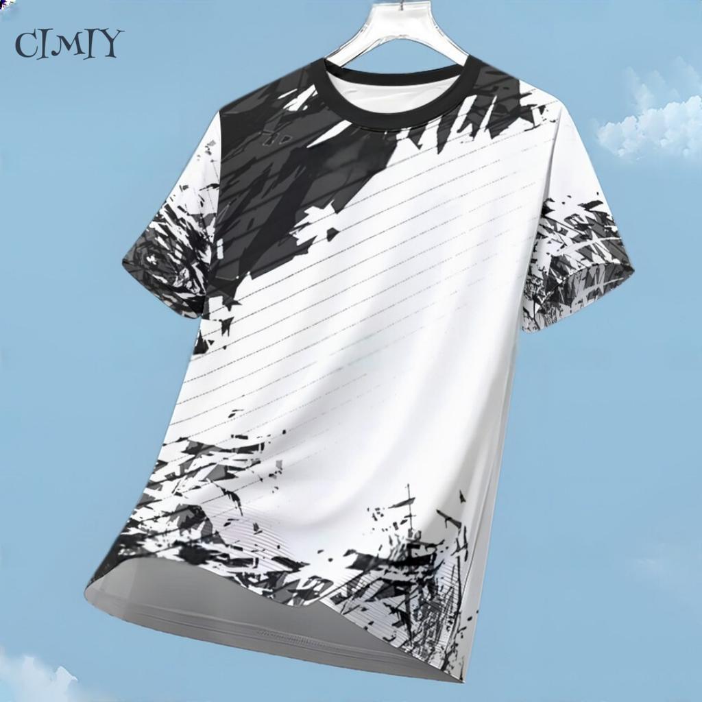 Sportliches Freizeit-Jersey für Herren, Dry-Fit-Shirt, für Outdoor-Laufen, Radfahren, Kurzarm, Atmungsaktiv, Fitnessstudio-Kleidung, Rundhals-T-Shirt