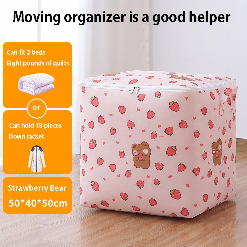 Clothing Storage Bag Large Capacity Portable Clothings Sheet Storages Bags Bedroom Foldable Dust-proof Sheet Zipper Bags