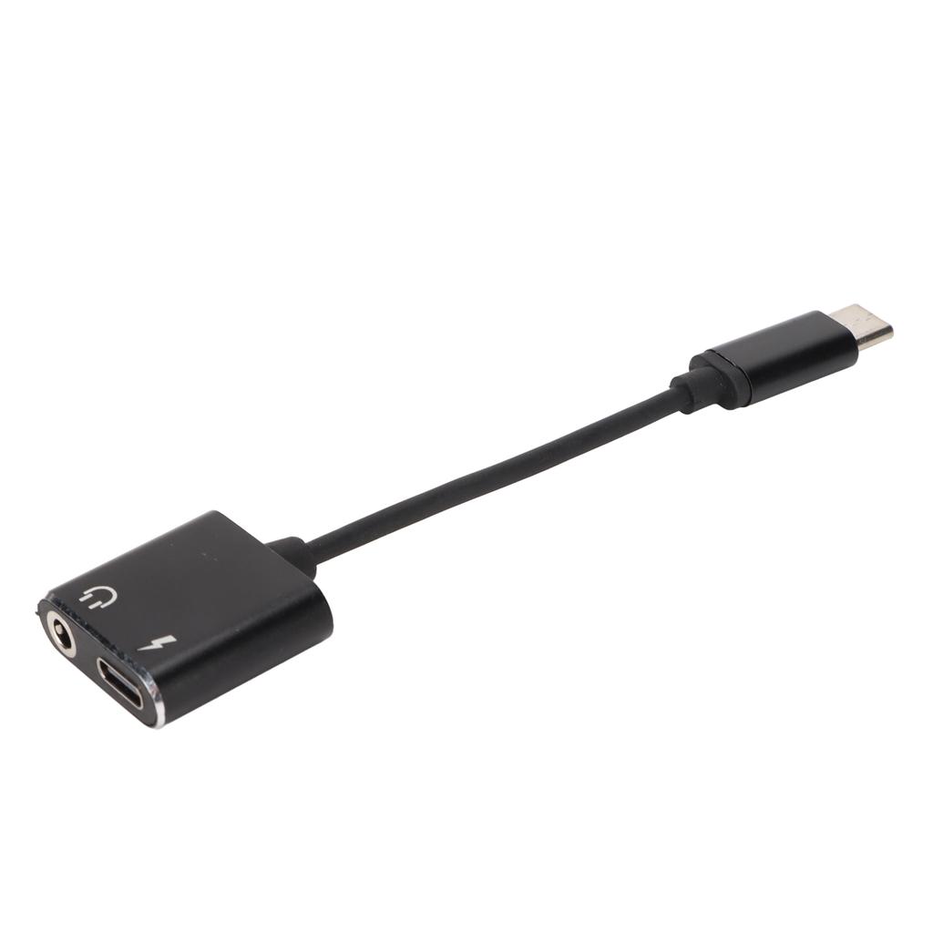 2 in 1 Headphone Adapter Type C to 3.5mm Port Charging Port   Portable Earphone Converter