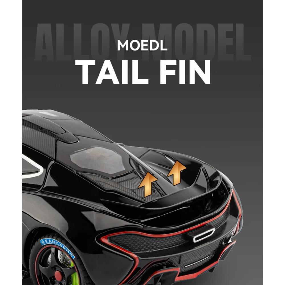 1/24 McLaren P1 GTR Supercar Alloy Diecast Model Car Sound and Light Pull Back Children's Toy Car Classic Ornaments Collection