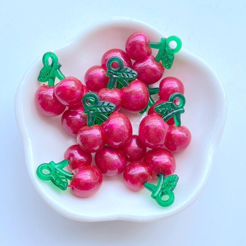 10Pcs New Cute Mini Strawberry Cherry Flat Back Resin Scrapbooking DIY Jewelry Craft Decoration Accessories