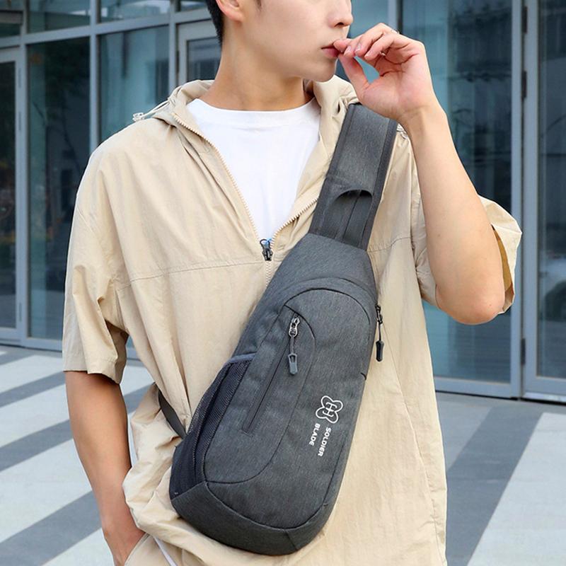 Bolso de Hombro Deportivo para Hombre y Mujer Multifuncional Mini Petaca Exterior Bolso Pequeño de Pecho Ocio Viaje Bandolera Bolso de Pecho
