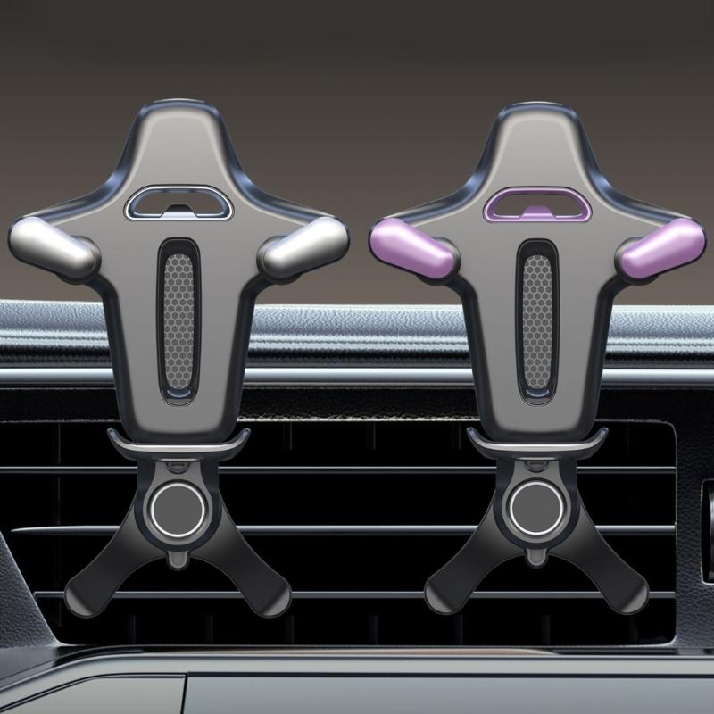 Shockproof Fast Release Car Air Vent Phone Mount Support Universal Y Shaped Bracket ABS Construction Anti Shake Design