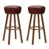 Maison Exclusive - Brown Faux Leather Bar Stools Set of 2