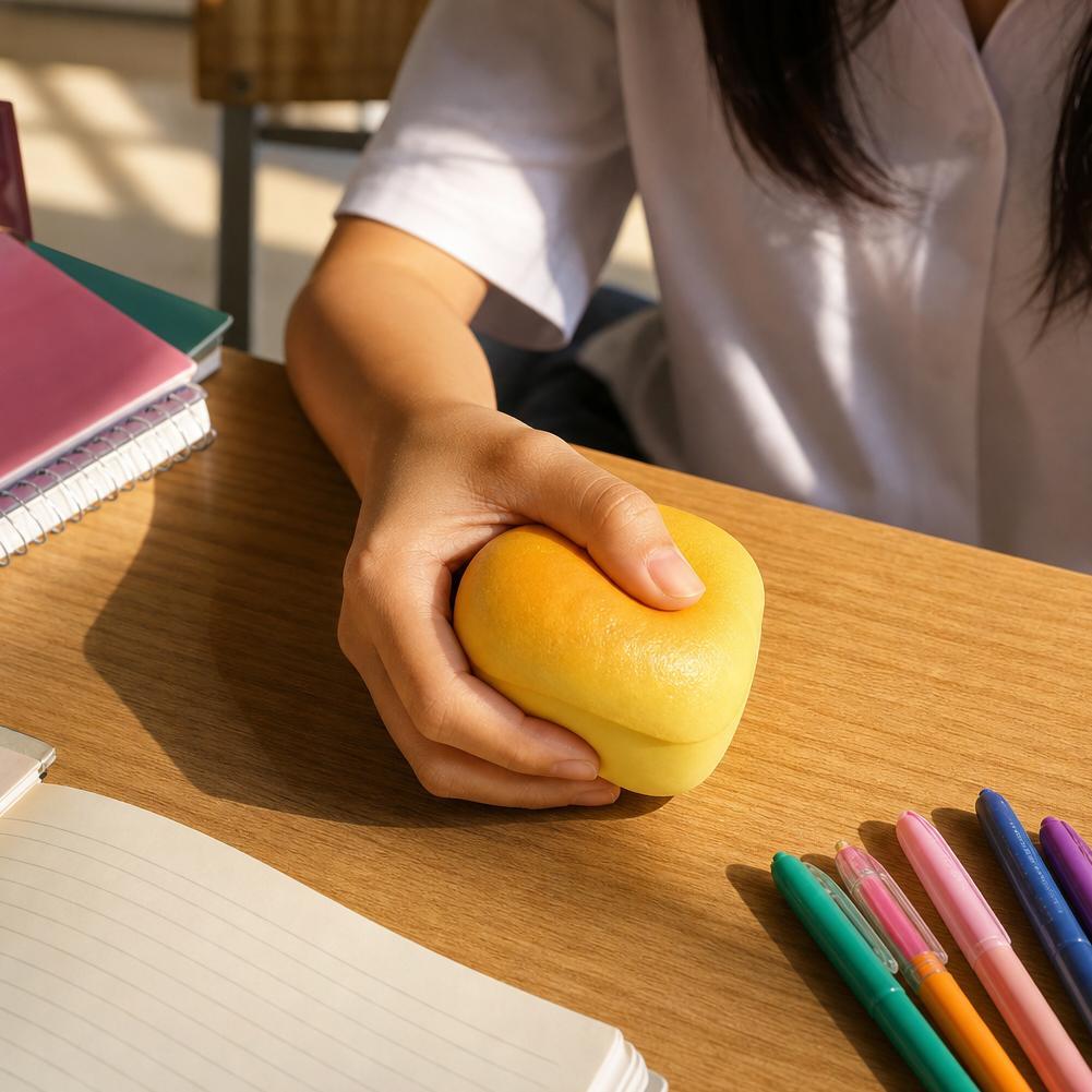 Toast Slow Rebound Squishy Stress Ball Toys Simulation Bread Model Sensory Toy Anxiety Relief Desk Toy Gifts Adults Toy