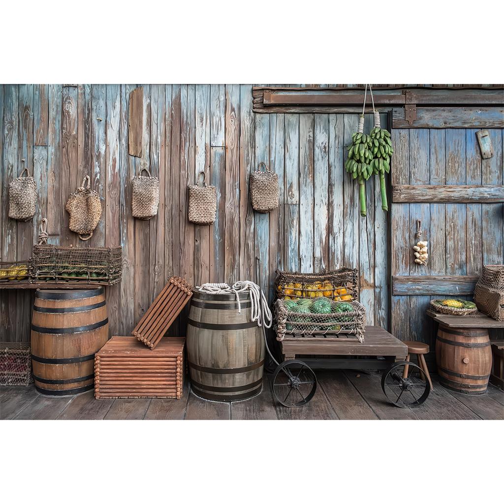 Barn Farm Birthday Backdrop Western Cowboy Photography Background Wood House Door Wild West Rodeo Party Decorations Girl Banner