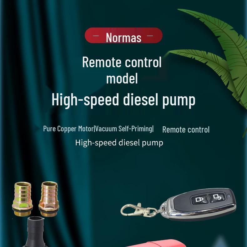Diesel Oil Pump: Remote-Controlled, Self-Priming Electric Pump, 12V/24V/220V, High Power, Pure Copper