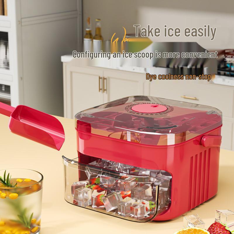 Large-Capacity Press-Type Ice Cube Mold - Easy-Release Food-Grade Plastic Ice Bucket for Home