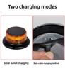 Solar Powered LED Roof Strobe Light Magnet Flash Warning Emergency Light Night Flashing Lamp Car Truck Roof Beacon Police Light