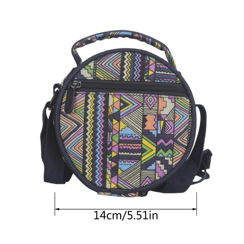 Compact Handheld Percussion Instrument Bag Stylish Ethnic Pattern, Durable Fabric, Shoulder Bag and Drum Storage Bags