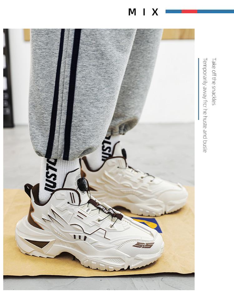 Herren Trendige Rutschfeste Laufschuhe mit Atmungsaktivem Design und Drehknopf zur Höhenverstellung, Geeignet für Jugendliche & Senioren, Frühling/Herbst.