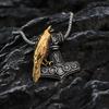 Best-seller Europeo: Ciondolo Ancora Corvo, Collana Vintage Nordica Vichinga Celtica in Acciaio Inossidabile