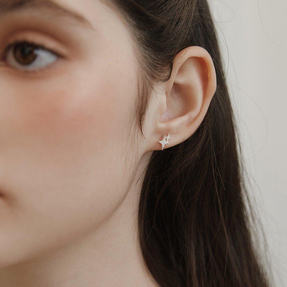 (925 Silver) Super Shine Earrings Ec3137