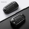 ABS Carbon Fiber Style Car Key Case Cover For Peugeot 208 308 T9 508 2008 3008 4008 For Citroen C4 For Opel Corsa Crossland X
