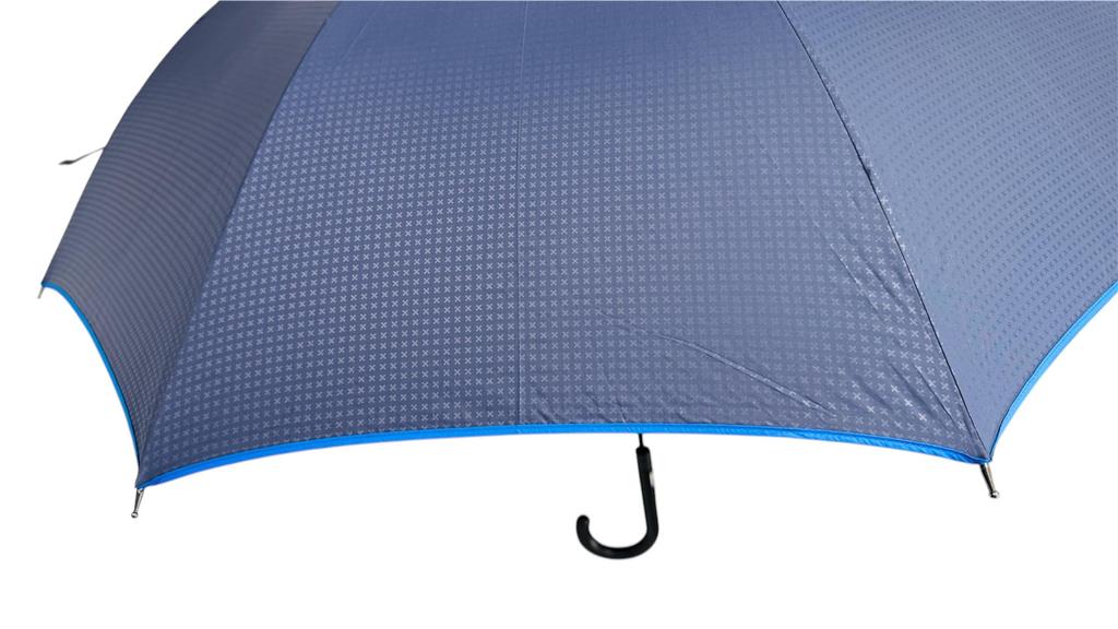 Rose Sangyo 65cm Blue Rib Jump Embossed 35654802 Umbrella, Navy,