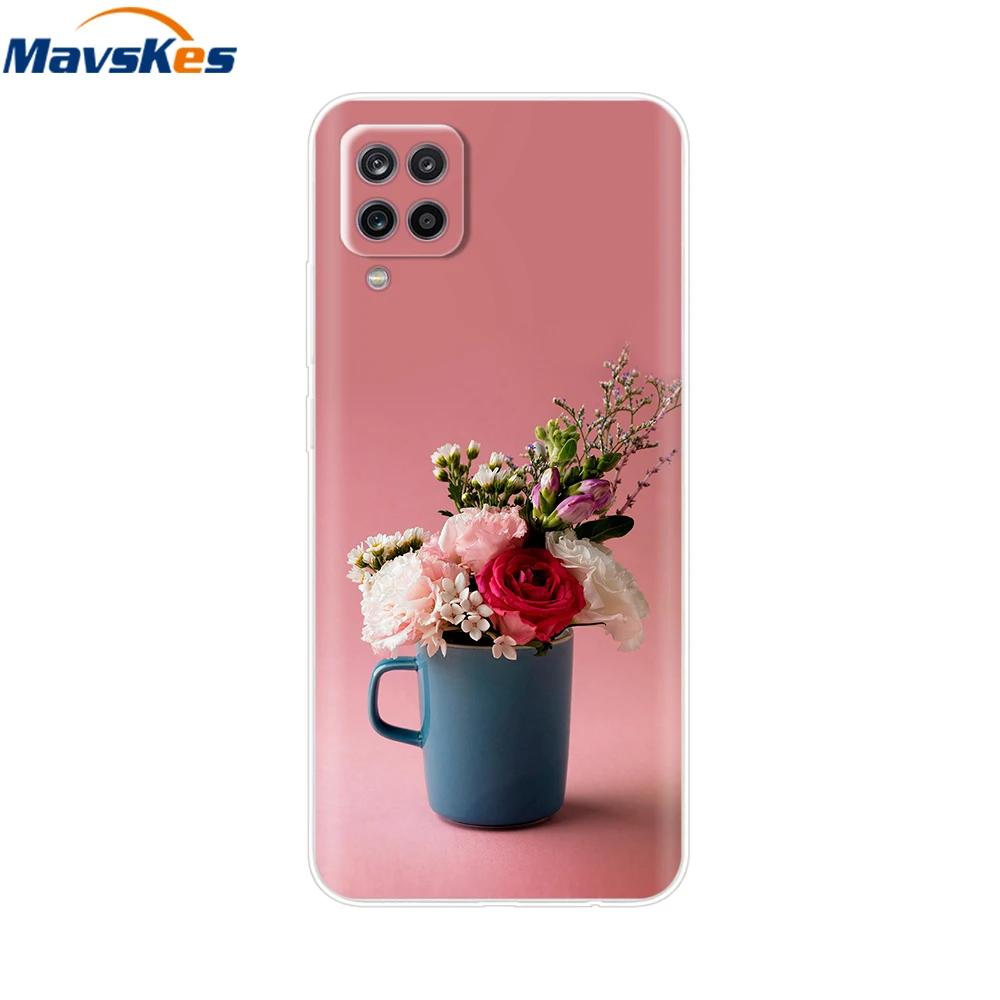 Phone Case For Samsung Galaxy A12 Case SamsungA12 Silicone Clear TPU Painted Soft Cover For Samsung A12 A 12 Bumper Fundas Etui