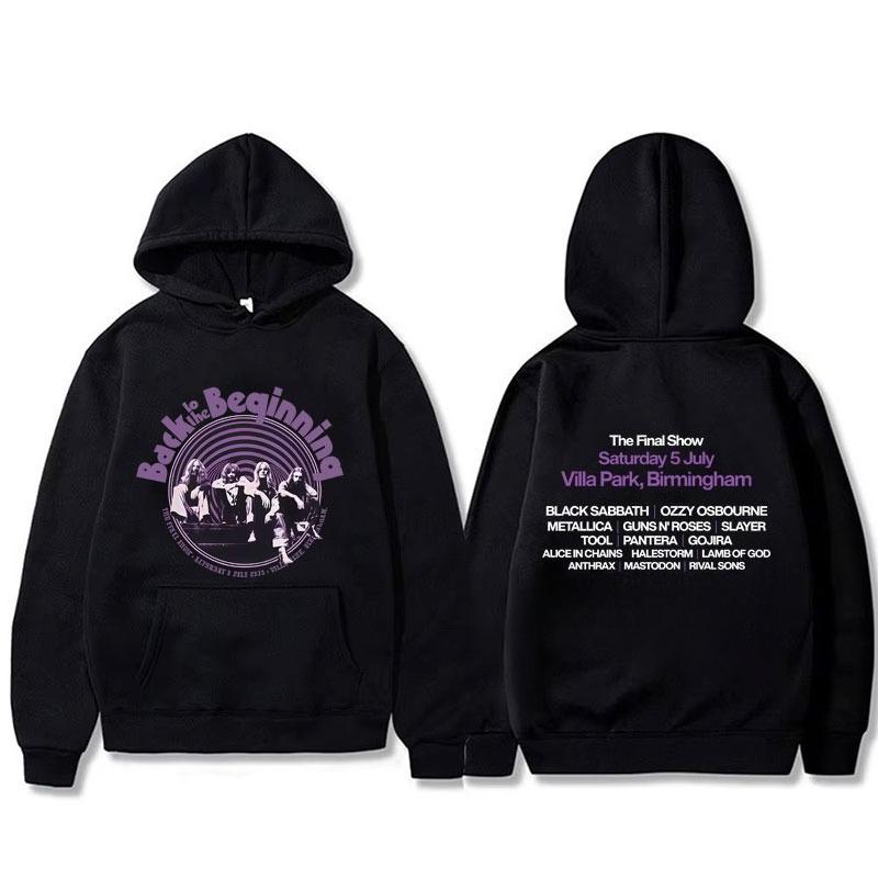 Winter Heavy Metal Rock Band Black Sabbath and Ozzy Osbourne Back To The Beginning Hoodie Men Women Gothic Hoodie
