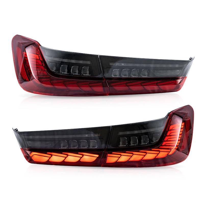 

BMW 3 Series 2019-21 Dragon Scale LED Taillight Assembly with Flowing Turn Signal красный