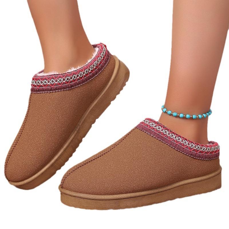 Bottes de neige à semelles fines pour femmes, chaussures pour rester au chaud, livraison à l'exportation, tube court, commande de commerce extérieur, cuir de vache velours épaissi pour rester au chaud