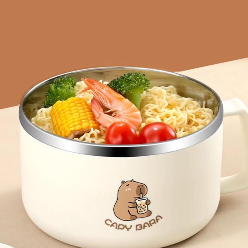 Noodle Bowl Set 1300ml Capybara Soup Bowl Microwave Safe Large Capacity Tableware For Everyday Dining Soup Noodle Salad Cereal