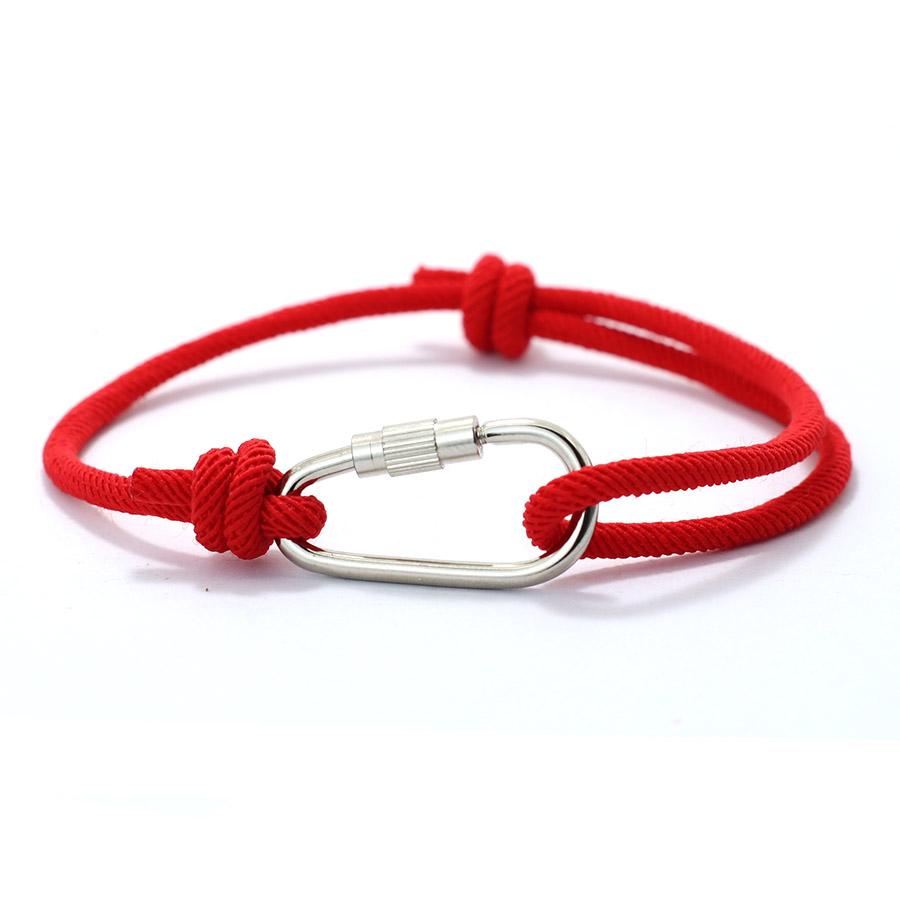 

Noter New Stylish Knot Bracelet for Men Handmade Sliding Adjustable 3mm Thin String Braslet Outdoor Mountaineering Braclet Joias красный