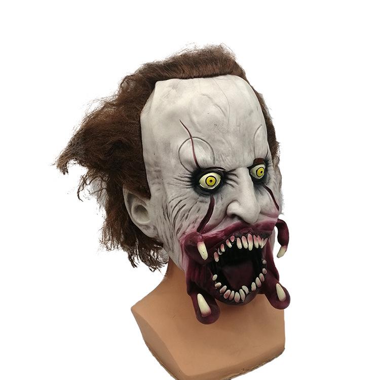 Reanimated Scary Clown Mask - Halloween Horror Prank Latex Headgear