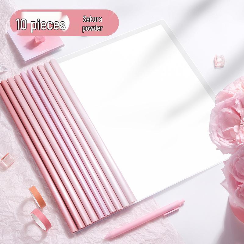 Gradient Water Drop A4 Transparent Pull-Rod Clip Folder - Thickened Document & Resume Organizer