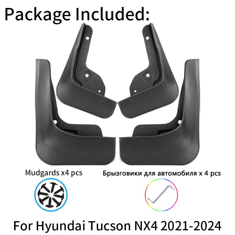 For Hyundai Tucson NX4 Hybrid N Line Mud Flaps 2026 2026 2026 2026 Car Splash Guards Fender Protector 4pcs Mudguards Accessories