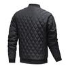 Men's Thickened Fleece Cotton Jacket Autumn Winter Warm Zipper Trendy Diamond Pattern Coat Baseball Collar Men Fashion Overcoat