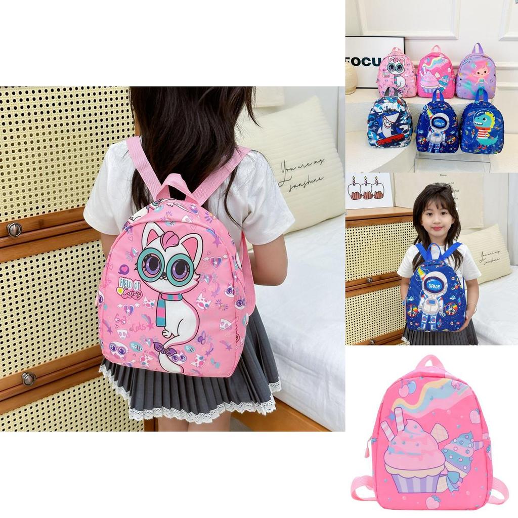 Cute Cartoon Kids Backpack Lightweight Nylon School Bag For Boys And Girls